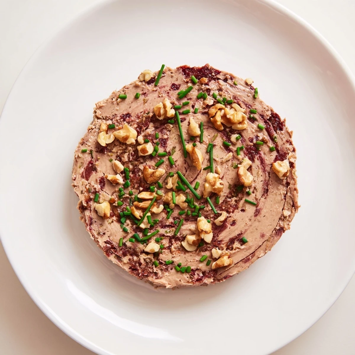Elegant layered The Velvet Underground appetizer with smooth pâté, sweet jams, and crunchy nuts, ready to serve.