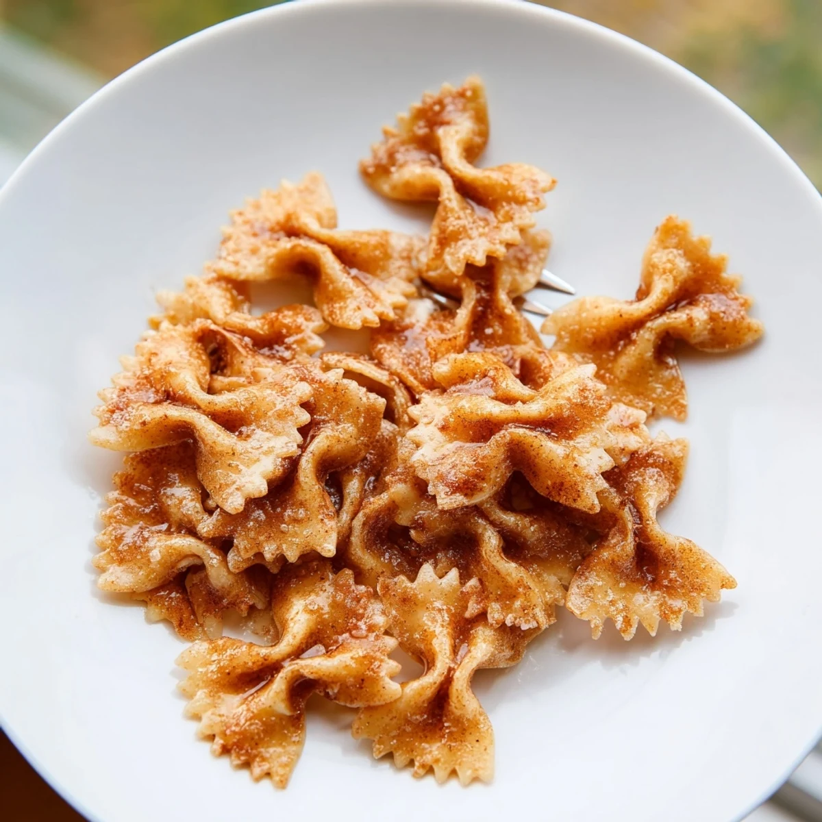 Crispy air fryer pasta Christmas Crack, a sweet-and-salty snack, perfect for holiday gatherings.