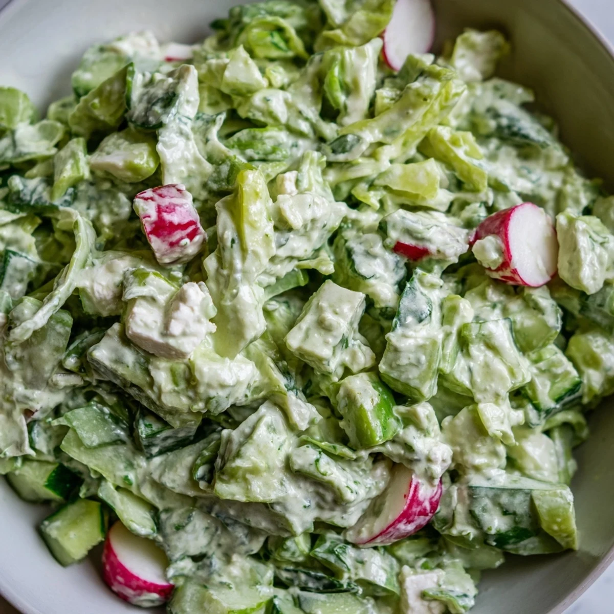 Cool and refreshing Green Goddess Cabbage Dip, boasting a gorgeous green hue, ideal for any gathering.
