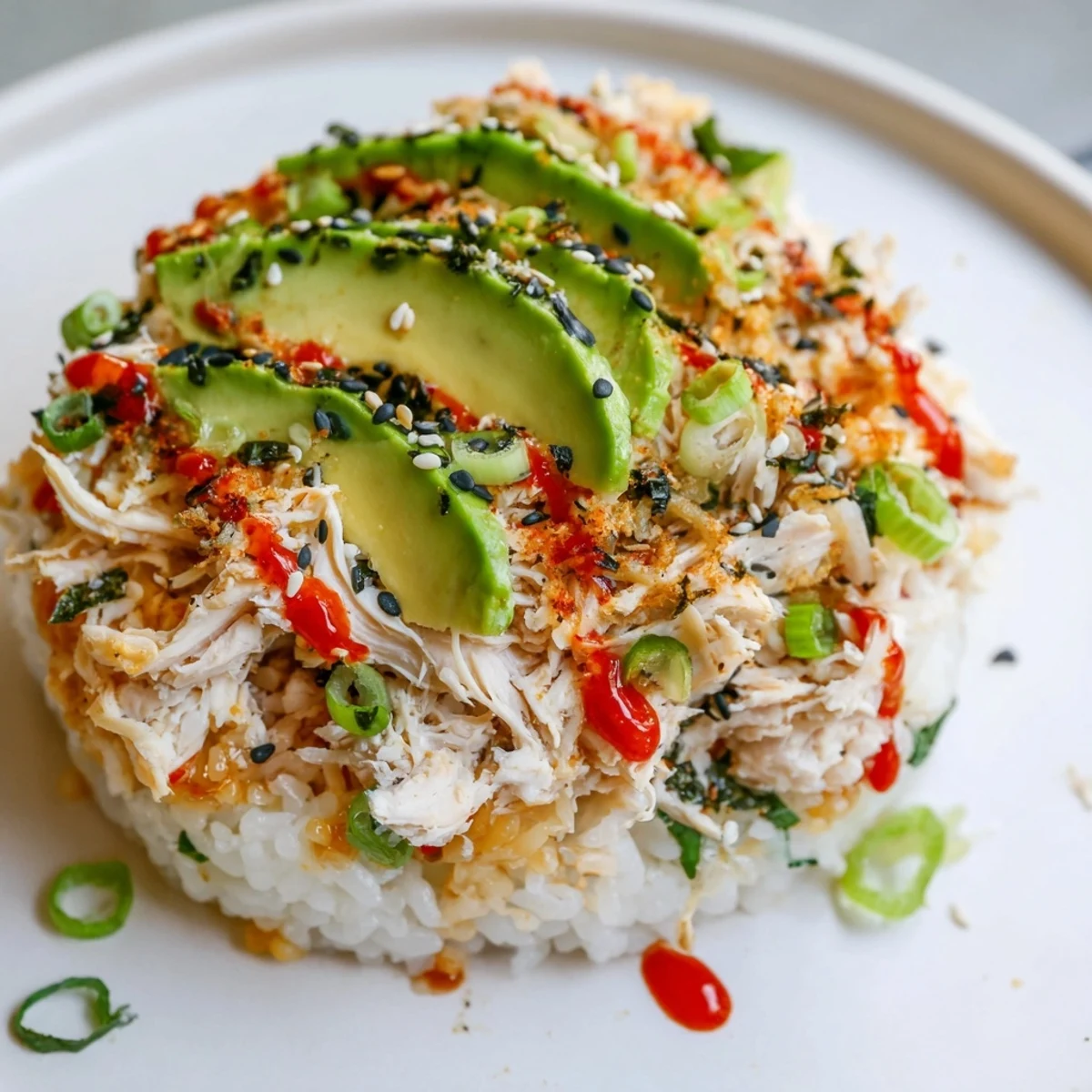 Golden, bubbly Chicken Sushi Bake, a comforting casserole with creamy chicken and seasoned rice.