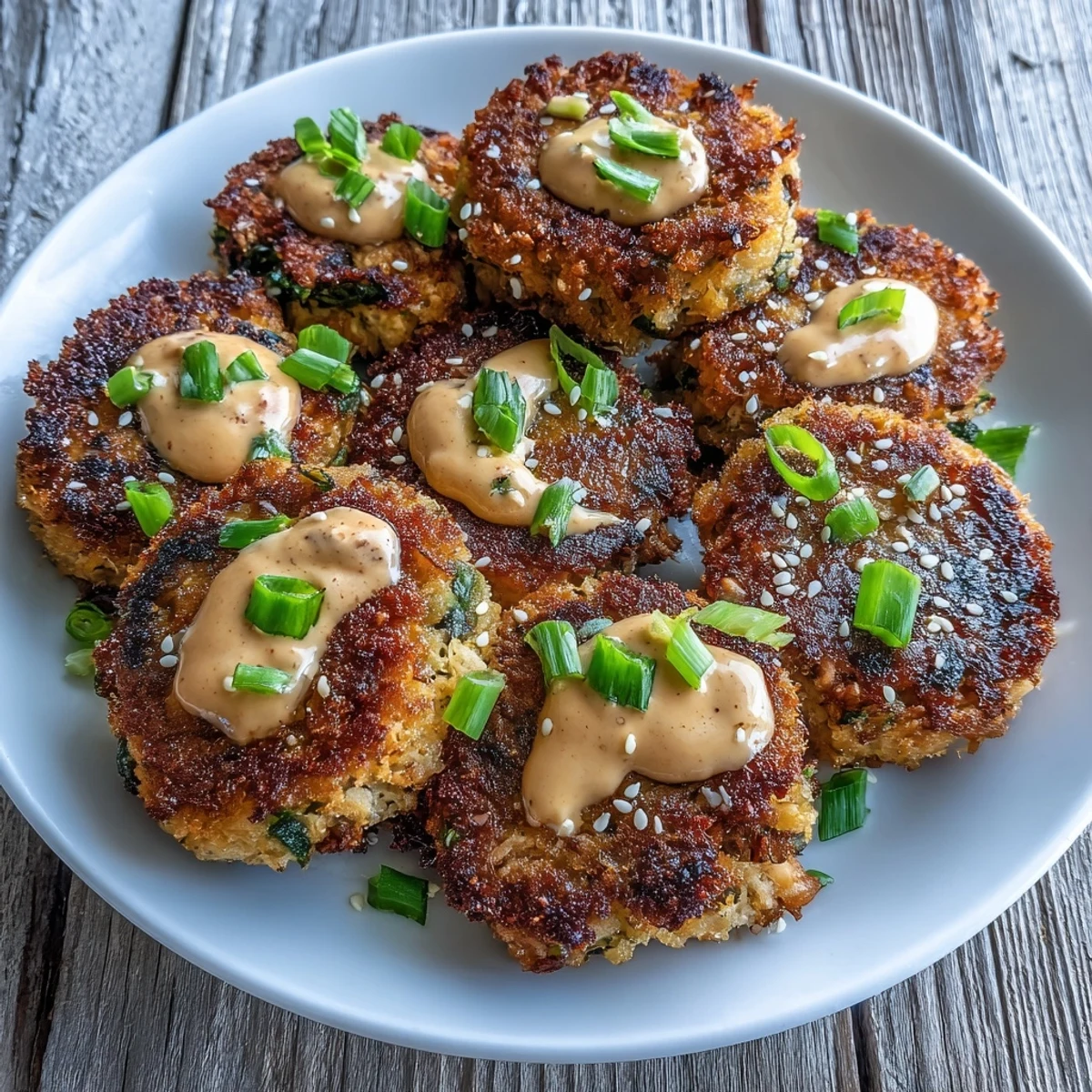 Asian-Style Tuna Cakes with Spicy Mayo