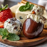 Festive mini Easter basket board with cheeses, meats, and fruits in pastel colors.