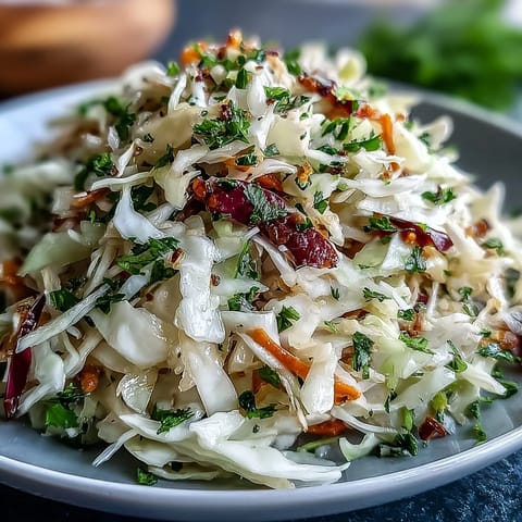 Vibrant Sauerkraut Slaw with crunchy vegetables and tangy apple cider vinaigrette dressing.