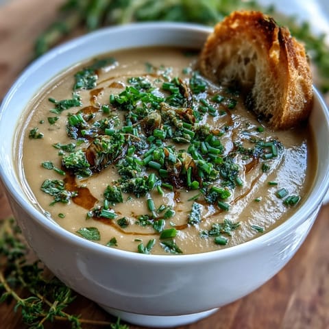 Roasted Garlic and Herb Soup