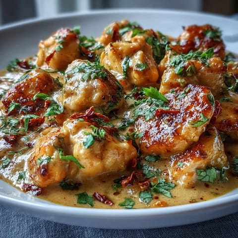 Creamy Easy Chicken Curry served over fluffy white rice, with a side of warm naan bread for dipping.