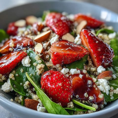 Strawberry Spinach Quinoa Salad