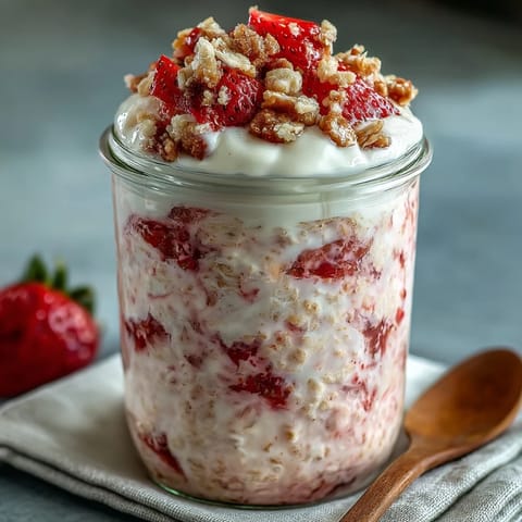 Strawberry Cheesecake Overnight Oats