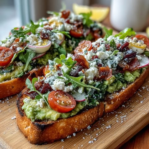 Vibrant avocado toast board with creamy spread, colorful toppings, and fresh garnishes perfect for spring brunch entertaining.