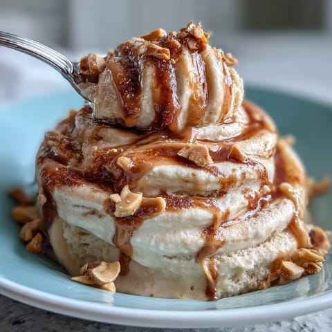 Richly blended 4-ingredient peanut butter banana ice cream, a healthy frozen treat.
