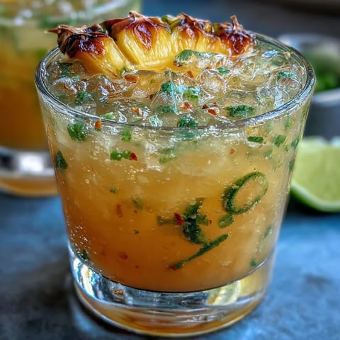 Vibrant Pineapple Jalapeño Agua Fresca with fresh pineapple and a spicy jalapeño kick.