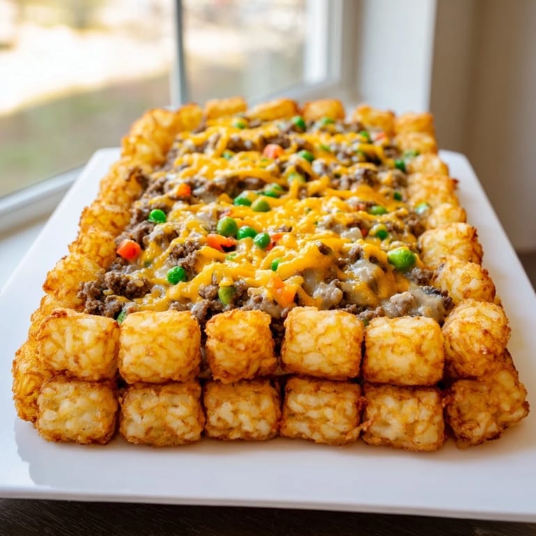 Imagine a bubbly Family Favorite Tater Tot Casserole, a creamy, cheesy comfort food classic, perfect for family dinners.