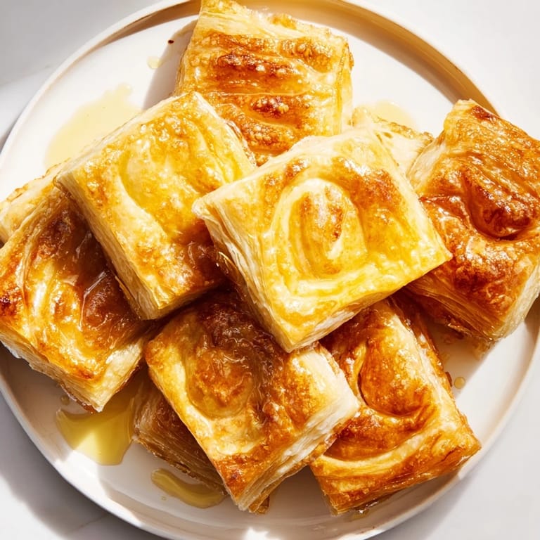Close-up of freshly fried Moroccan Msemen, invitingly golden and ready for a breakfast treat.