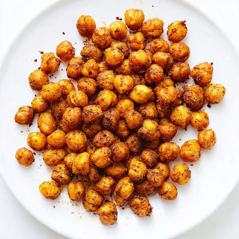 Crunchy vegan chickpea snack topped with fresh salad greens and a light lemon vinaigrette.