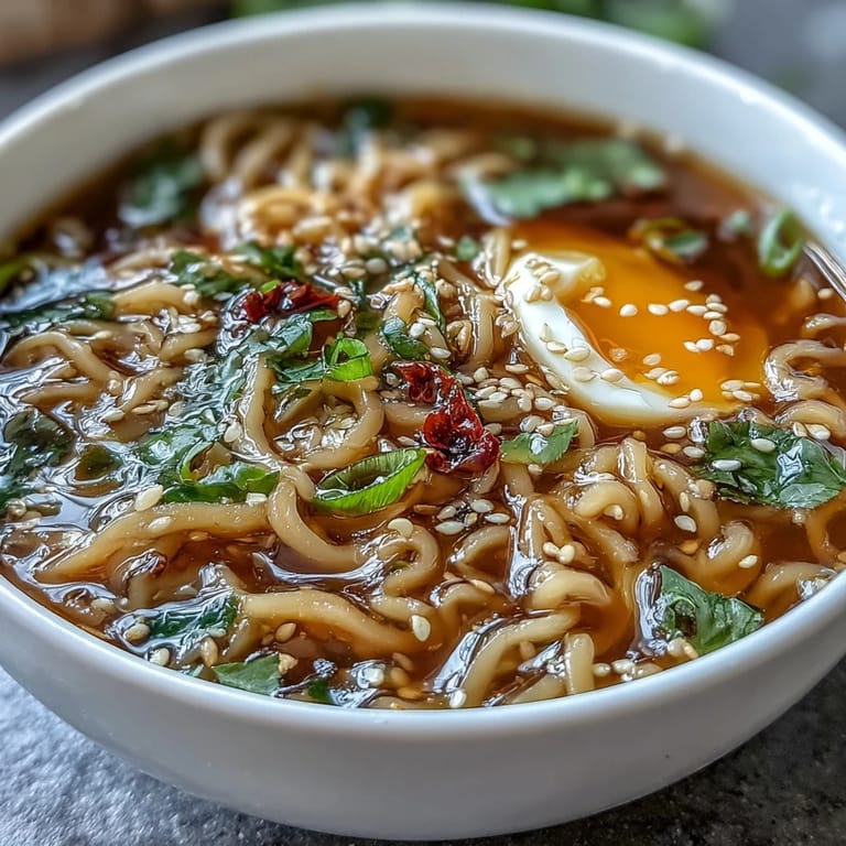 Vibrant Shirataki Noodles with Broth, a low-carb meal ready to enjoy.