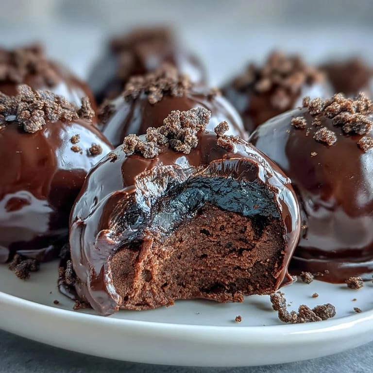 Homemade Black Currant Chocolate Truffles served on a dessert plate with a glass of ruby port.