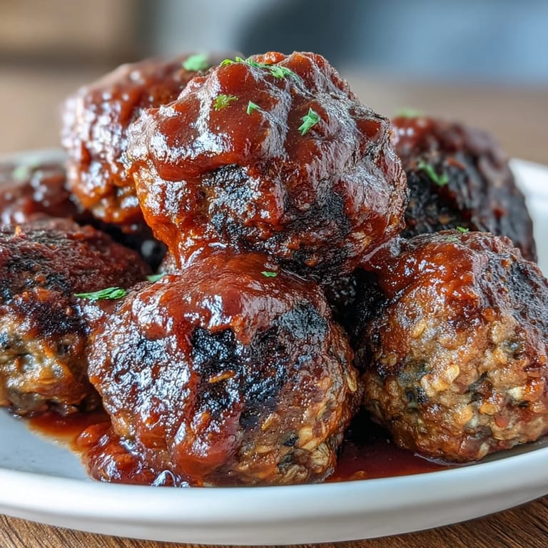 A close-up of golden-brown lentil meatballs simmering in rich marinara, ready to top spiralized zucchini noodles.  