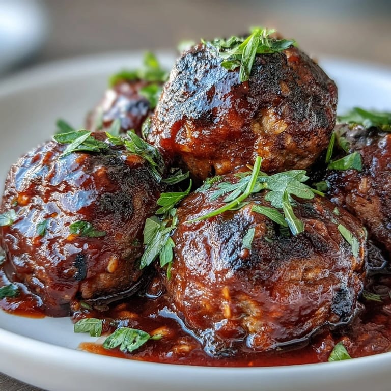 Hearty vegan lentil meatballs in smoky marinara sauce paired with light, sautéed zucchini noodles for a healthy meal.