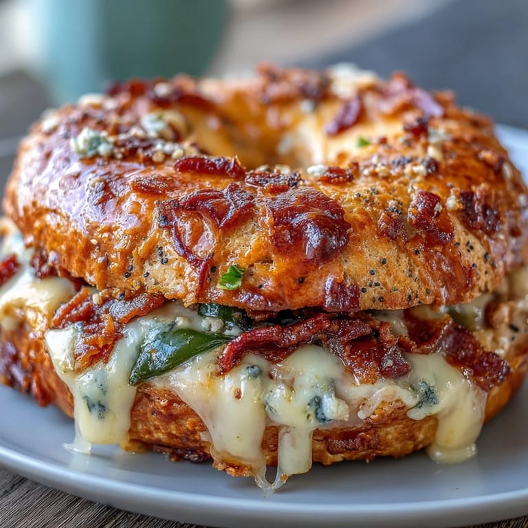 2. Chewy homemade bagels bursting with spicy jalapeños and gooey cheddar cheese, baked until golden and irresistible.