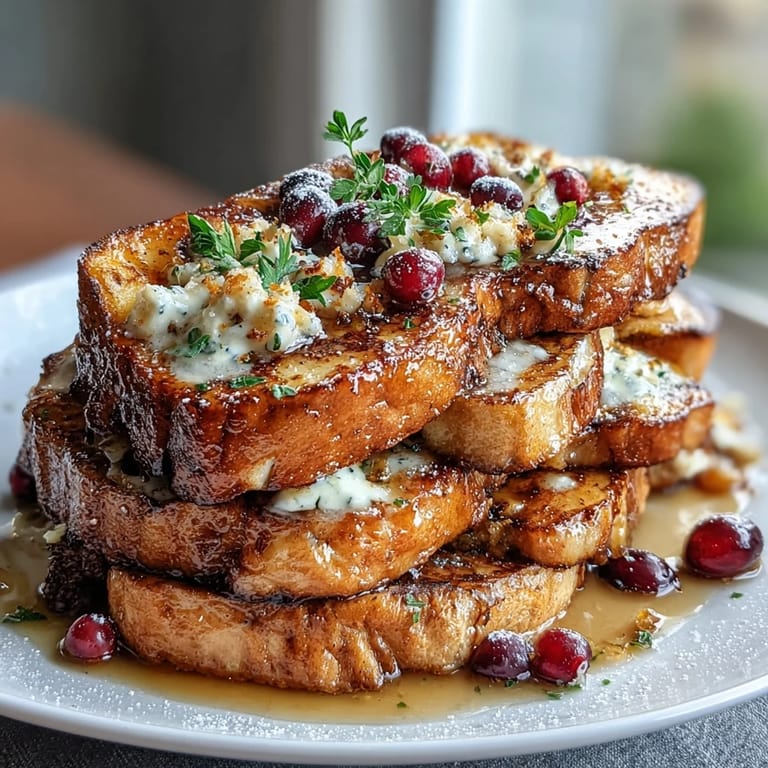 Bright and tangy lemon blueberry sourdough French toast casserole baked to perfection, topped with cinnamon sugar and fresh blueberries.  