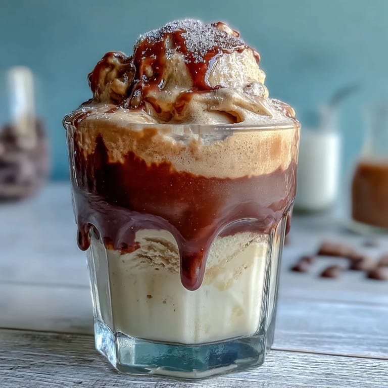 Cool and creamy vanilla bean pops layered with decadent chocolate fudge, offering a refreshing coffee-kissed frozen dessert experience.