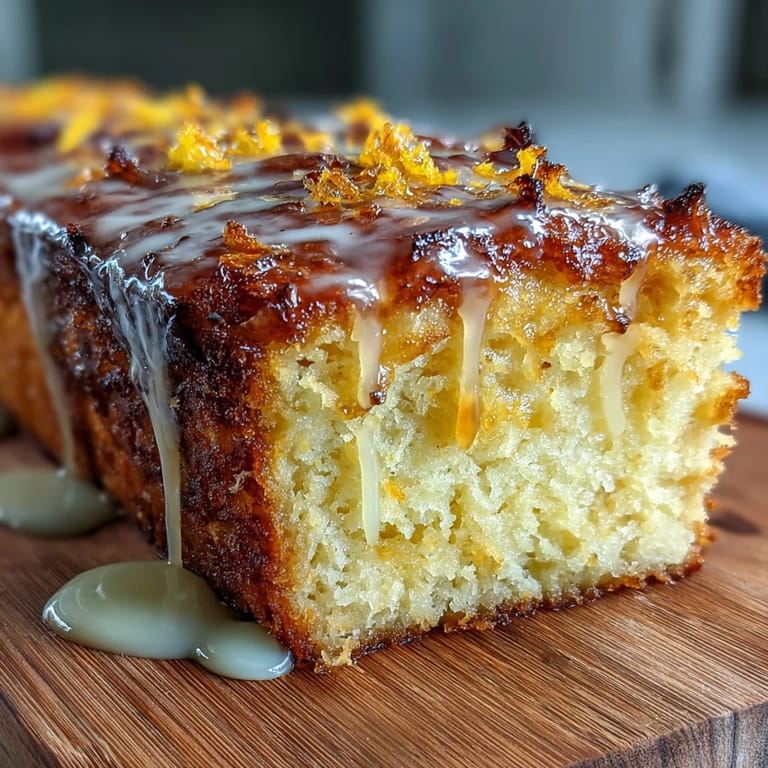 Moist limoncello pound cake drizzled with bright citrus glaze, perfect for spring celebrations.
