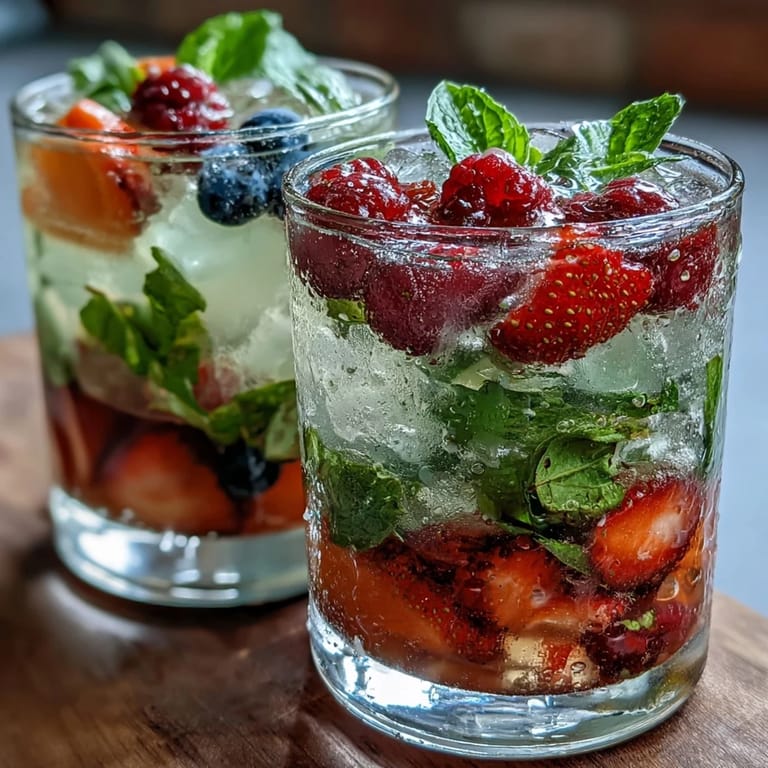 Customizable lemonade station featuring sliced lemons, berries, mint, and flavored syrups for a festive party drink.