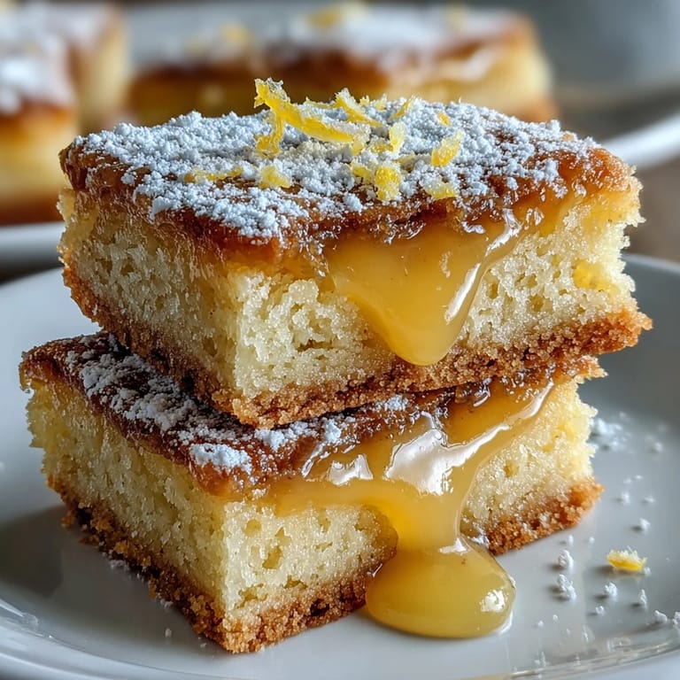 Freshly baked Lemon Bar Cookies featuring a bright lemon filling on a buttery cookie base.