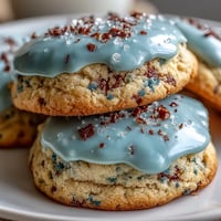 Beautiful robins egg speckled sugar cookies with a pale blue hue and delicate chocolate flecks, ideal for spring baking and festive celebrations.